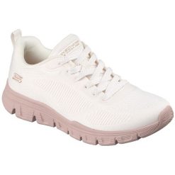 Buty sportowe damskie Skechers Bobs B Lite. Białe obuwie sportowe damskie Skechers, bez wzorów, z materiału. Za 390.00 zł.