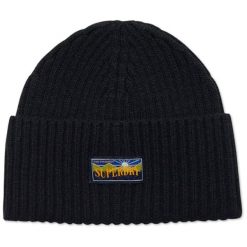 Stylowa czapka zimowa damska Superdry Vintage Radar 2.0. Niebieskie czapki i kapelusze damskie Superdry., na zimę, bez wzorów, z poliesteru, eleganckie. W wyprzedaży za 76.00 zł.
