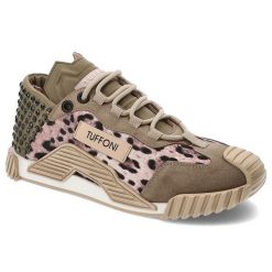 Beżowe Sneakersy Tuffoni Stylowe Obuwie Damskie. Brązowe półbuty damskie Tuffoni, bez wzorów, eleganckie, bez obcasa, bez zapięcia. Za 649.00 zł.