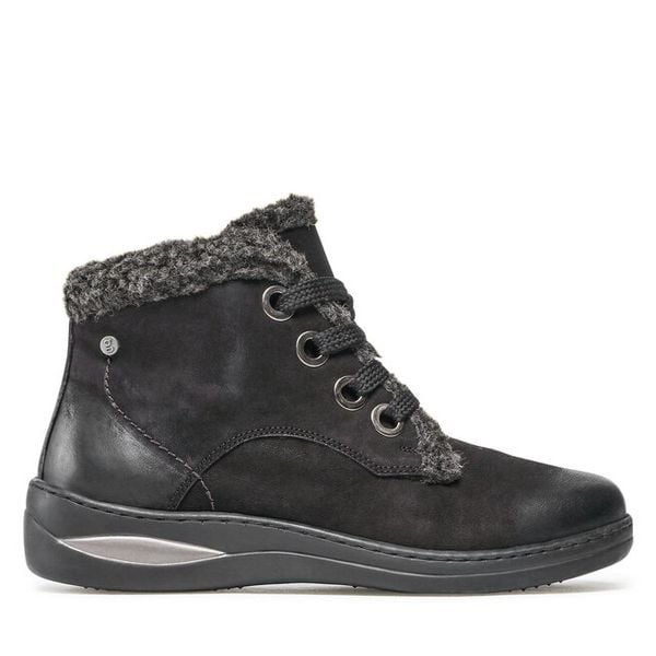 Trzewiki Go Soft. Czarne botki damskie GO SOFT, bez obcasa, na płaskiej podeszwie, bez zapięcia. Za 124.99 zł.