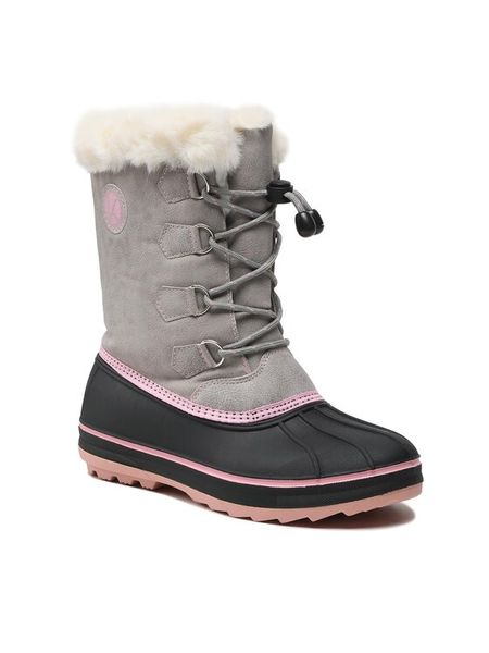 Kimberfeel Śniegowce Sonik Szary. Szare buty zimowe dziewczęce Kimberfeel, bez wzorów, ze skóry, bez zapięcia. Za 219.99 zł.