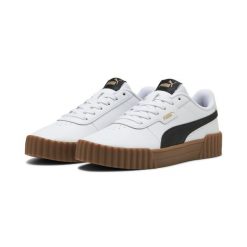 Damskie sneakersy Carina 3.0 PUMA White Black. Białe obuwie sportowe damskie Puma, bez wzorów, tenisowe. Za 279.00 zł.