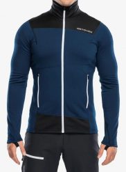 Bluza rozpinana męska Ortovox Fleece Light Jacket. Niebieskie bluzy męskie ORTOVOX, l, bez wzorów, z materiału, bez kaptura. Za 780.99 zł.