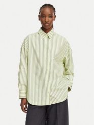 BOSS Koszula C Bostatta 50559241 Zielony jasny Oversize. Zielone bluzki damskie Boss, bez wzorów, z bawełny, bez kołnierzyka, bez ramiączek. Za 679.99 zł.