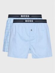 BOSS Komplet bokserek Nos 50480056 Błękitny. Niebieskie bokserki męskie Boss, m, bez wzorów, z bawełny. Za 209.99 zł.