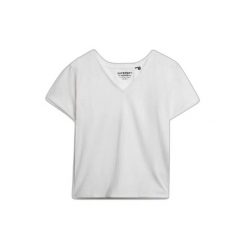 Damska koszulka z dekoltem w szpic Superdry Slub Emb de Studios. Czarne t-shirty damskie Superdry., xs, bez wzorów, eleganckie, bez kołnierzyka. Za 137.45 zł.