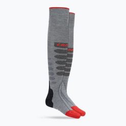 Skarpety narciarskie podgrzewane Lenz Heat Sock 5.1 Toe Cap Slim Fit. Szare skarpety damskie LENZ, bez wzorów. Za 396.00 zł.