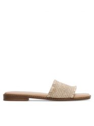 DeeZee Klapki LS6115-02 Beżowy. Brązowe klapki damskie DeeZee, bez wzorów, z materiału, bez obcasa. Za 63.99 zł.
