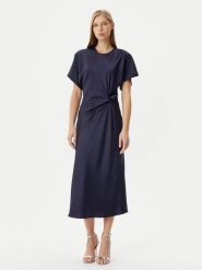 Rinascimento Sukienka koktajlowa CFC0122932003 Granatowy Regular Fit. Niebieskie sukienki damskie Rinascimento, xs, bez wzorów, z syntetyku, wizytowe, bez kołnierzyka, bez ramiączek. Za 219.99 zł.