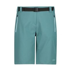 Bermudy damskie turystyczne CMP 3T59136. Zielone szorty sportowe damskie CMP, l, bez wzorów, sportowe, trekkingowe. W wyprzedaży za 139.99 zł.
