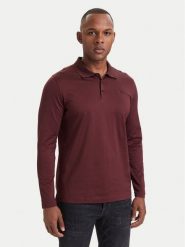 KARL LAGERFELD Polo 745000 564200 Bordowy Regular Fit. Czerwone koszulki polo męskie KARL LAGERFELD, l, bez wzorów, z bawełny, bez ramiączek. Za 569.99 zł.