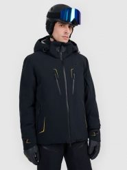 4F Kurtka narciarska membrana Dermizax 20000 z systemem RECCO męska - czarna XL. Czarne kurtki męskie 4f, na zimę, m, bez wzorów, z materiału, bez kaptura. Za 1,999.99 zł.