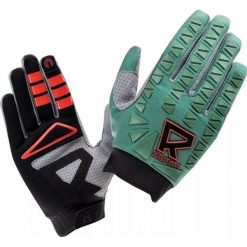 Męskie Sportowe rękawice rowerowe. Zielone rękawiczki męskie RADVIK, bez wzorów, sportowe. W wyprzedaży za 118.20 zł.