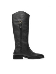 Geox Kozaki D Tormalina D36VBG 00046 C9997 Czarny. Czarne kozaki damskie Geox, ze skóry, bez obcasa, na płaskiej podeszwie. Za 1,039.00 zł.