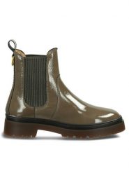 Gant Sztyblety 29551764 Brązowy. Brązowe botki damskie GANT, z lakierowanej skóry, bez obcasa, na płaskiej podeszwie, bez zapięcia. Za 399.99 zł.