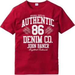 T-shirt Regular Fit bonprix ciemnoczerwony. T-shirty męskie marki Giacomo Conti. Za 16.99 zł.