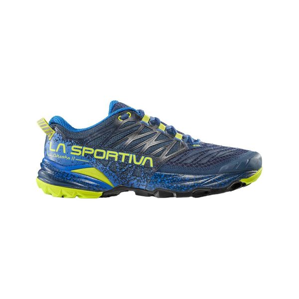 Buty trailowe męskie La Sportiva Akasha II. Niebieskie buty sportowe męskie La Sportiva, bez zapięcia. Za 700.45 zł.