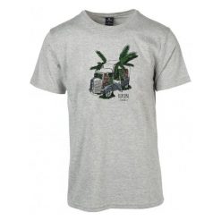 Rip Curl T-Shirt Męski Wagon Xxl Szary. Szare t-shirty męskie Rip Curl, z nadrukiem. Za 117.00 zł.