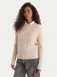 Robe di Kappa Sweter Jolie 65116CW Beżowy Regular Fit. Brązowe swetry damskie Robe di Kappa, m, bez wzorów, z wełny, bez kołnierzyka, bez ramiączek, bez kaptura. Za 249.99 zł.