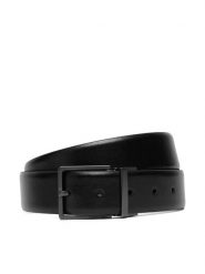 Calvin Klein Pasek Square Buckle Smooth Adj LV04D7147G Czarny. Czarne paski damskie Calvin Klein, bez wzorów, ze skóry. Za 249.99 zł.