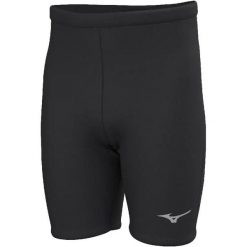 Legginsy midi Mizuno MZNRB. Czarne legginsy sportowe męskie Mizuno, bez wzorów, do biegania. Za 177.50 zł.