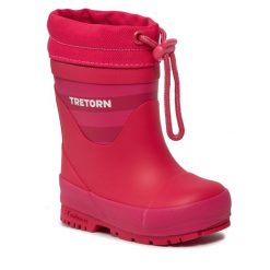 Śniegowce Tretorn. Czerwone buty zimowe chłopięce Tretorn, bez wzorów, bez zapięcia. Za 239.99 zł.