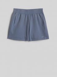 4F Spodenki dresowe damskie - denim M. Niebieskie szorty damskie 4f, na lato, m, bez wzorów, z denimu. Za 89.99 zł.