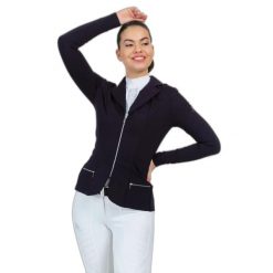Kurtka jeździecka technologia second skin kobieta Cavalliera Zip chic. Niebieskie kurtki damskie CAVALLIERA, xs, bez wzorów, z dżerseju, bez kaptura. Za 773.00 zł.