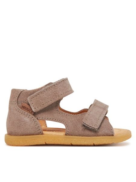 Mrugała Sandały Flo 1105/5-80 Szary. Szare sandały chłopięce Mrugała, ze skóry, bez zapięcia. Za 219.99 zł.