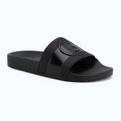 Klapki damskie BOGNER Belize 7 E. Czarne klapki damskie Bogner, bez wzorów, z materiału, eleganckie, bez obcasa. Za 289.99 zł.
