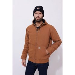Kurtka męska zimowa Carhartt Washed Duck Active Jacket. Brązowe kurtki męskie Carhartt, na zimę, l, bez wzorów, sportowe, bez kaptura. Za 703.00 zł.