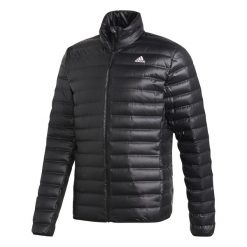 Varilite Down Jacket. Czarne kurtki męskie Adidas, m, bez wzorów, z poliesteru, sportowe, bez kaptura. W wyprzedaży za 364.50 zł.