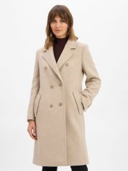 Drykorn wełniany płaszcz - Bramcote Kobiety Wełna beżowy, 38. Brązowe płaszcze damskie DRYKORN, bez wzorów, z wełny, eleganckie, bez kaptura. Za 1,199.95 zł.
