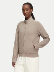 EA7 Emporio Armani Bluza 7W000457 AF13135 U6100 Beżowy Regular Fit. Brązowe bluzy damskie EA7 Emporio Armani, s, bez wzorów, z bawełny, bez kaptura. Za 489.99 zł.
