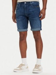 G-Star Raw Szorty jeansowe 3301 D10481-C051 Niebieski Slim Fit. Niebieskie szorty męskie G-Star Raw, m, bez wzorów, z bawełny, retro. Za 389.99 zł.