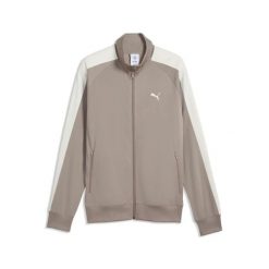 Kurtka z dresu Puma. Brązowe kurtki męskie Puma, m, bez wzorów, z dresówki, na fitness i siłownię. Za 265.50 zł.