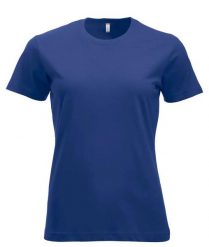 Clique New Classic-T Women – Klasyczny damski T-shirt z bawełny ringspun. Niebieskie t-shirty damskie CLIQUE, xl, bez wzorów, z bawełny, klasyczne, bez kołnierzyka. Za 104.55 zł.