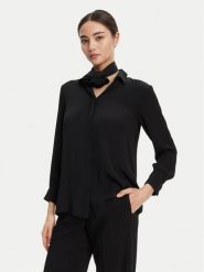 Marella Koszula Cabiria 2523116071 Czarny Regular Fit. Czarne bluzki damskie Marella, bez wzorów, z syntetyku, bez kołnierzyka, bez ramiączek. Za 679.99 zł.