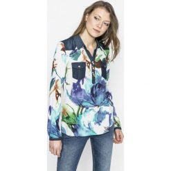 Desigual - Koszula Blus_ala de mariposa. Szare koszule damskie Desigual, z bawełny, casualowe, z długim rękawem. W wyprzedaży za 179.90 zł.