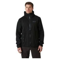 Kurtka przeciwdeszczowa męska Helly Hansen Momentum 3L Stretch. Czarne kurtki męskie Helly Hansen, l, bez wzorów, trekkingowe. Za 1,199.00 zł.