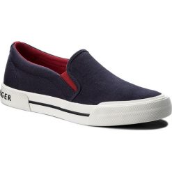 Tenisówki TOMMY HILFIGER - Heritage Textile Slip On Sneaker FM0FM01359 Tommy Navy 406. Niebieskie trampki męskie Tommy Hilfiger, z gumy. W wyprzedaży za 199.00 zł.