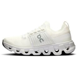 Buty do biegania damskie On Cloudswift 4 white/white. Białe obuwie sportowe damskie On, bez wzorów, z materiału, do biegania. Za 794.70 zł.