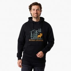 Bluza z kapturem Męska Swedemount Forest Hood. Czarne bluzy męskie SWEDEMOUNT, m, bez wzorów, z kapturem. Za 199.99 zł.