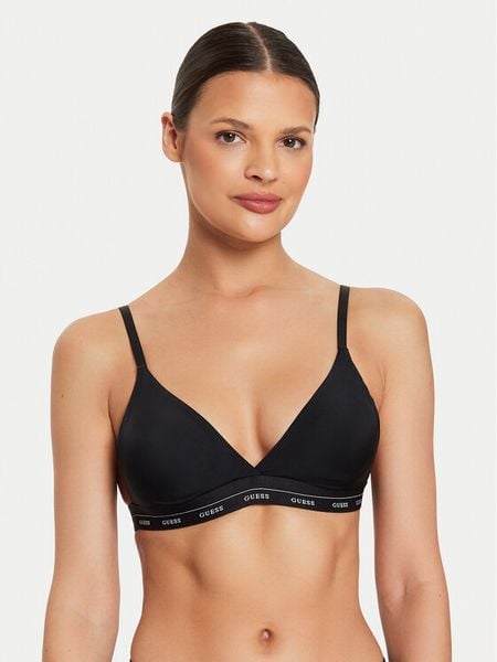 Guess Biustonosz bezfiszbinowy Jane Soft O4YC16 KCF20 Czarny. Czarne biustonosze Guess, z aplikacjami, z syntetyku. Za 89.99 zł.