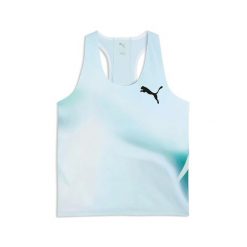 Koszulka Na Ramiączkach Puma W Lightspeed Ultraweave Graphic Singlet Damskie. Niebieskie koszulki sportowe damskie Puma, l, bez wzorów, z materiału, bez kołnierzyka, bez ramiączek, do biegania. Za 377.99 zł.