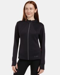 Damska bluza sportowa bez kaptura Kilpi LAJEN-W. Czarne bluzy damskie Kilpi, bez wzorów, z materiału, bez kaptura, do biegania. Za 473.69 zł.