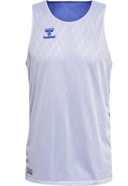 Koszulka do koszykówki Hummel Core Xk Reverse. Niebieskie koszulki sportowe męskie Hummel, l, bez wzorów, z materiału, bez kołnierzyka, bez ramiączek, do koszykówki. Za 153.00 zł.