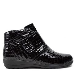 Botki Caprice. Czarne botki damskie Caprice, bez obcasa, na płaskiej podeszwie, bez zapięcia. Za 349.99 zł.