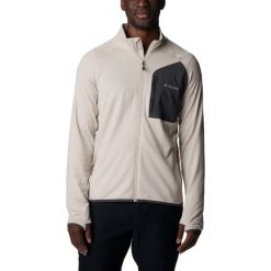 Męski sweter polarowy Columbia Triple Canyon Full Zip. Brązowe bluzy męskie Columbia, l, bez wzorów, z polaru, bez kaptura. Za 399.00 zł.