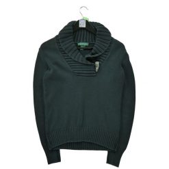 Damski sweter w kolorze granatowym. Niebieskie swetry damskie Ralph Lauren, s, bez wzorów, z dzianiny, eleganckie, bez kołnierzyka, bez ramiączek, bez kaptura. Za 59.60 zł.